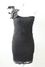 Vestido Renda Preto Ombro Único