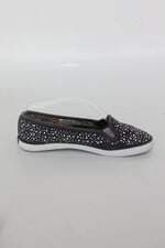 Slip On keds feminino cinza com Hotfix