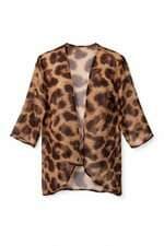 cardigan feminino estampa animal print