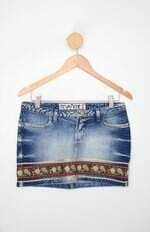 Saia Jeans revanche feminina azul