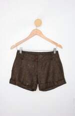 Shorts cahelon feminino marrom