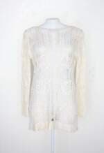 Malha feminina bege com Transparência