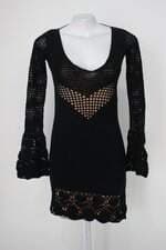 Vestido fernanda mutton feminino preto com forro