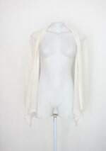 Cardigan siberian feminino off-white com Assimetria