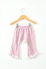 Calça Rosa com Babado