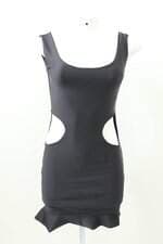 Vestido Donalia Preto Vazados 