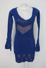 Vestido de tricô fernanda mutton feminino azul royal com underwear