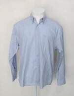 Camisa gucci masculina azul com estampa listrada