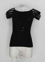 Blusa de malha feminina preta