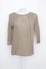 Blusa de Malha bruna feminina bege