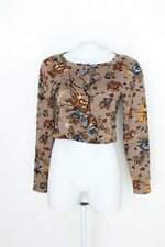Cardigan feminino marrom estampado