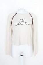 Suéter guapo feminino bege com Bordado
