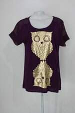 Blusa salinas bossa feminina roxa com Transparência