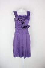 Vestido de Festa feminino roxo com Aplique