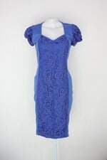 Vestido d'azul feminino azul com Renda