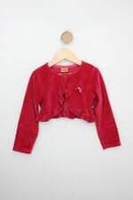 Casaquinho Infantil rolú vermelho cereja