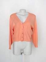 Cardigan wool line feminina laranja