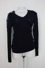 Suéter absolutti feminina azul com Renda