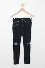 Calça jeans etiqueta negra feminina azul