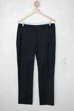 Calça Social luigi bertolli feminina preta com risca de giz azul