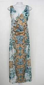 Vestido smel feminino estampado com forro