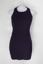 Vestido luko feminino roxo Brilhante