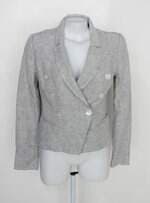 Blazer animale feminino cinza