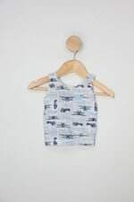 Regata Infantil lizzie estampada branca