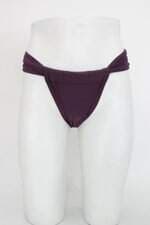 Calcinha de biquíni líquido feminina roxa escura