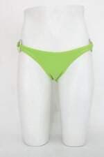 Calcinha de biquíni líquido feminina verde com Aplique de metal