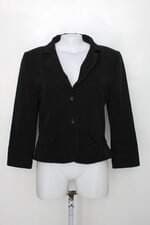 Blazer fashion clinic feminino preto com forro e Franzido