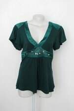 Blusa de malha sonata feminina verde com Strass