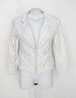 Blazer painna feminino branco estampado