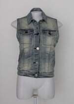 Colete jeans feminino azul