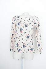 Blusa inicial a feminina rosa com floral colorido e Laço