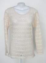 Suéter yfj fashion feminino bege com Paetê