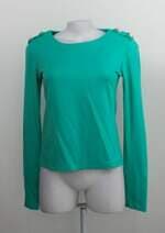 Blusa egoiste feminina turquesa com ombreira