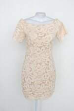 Vestido lenita negrão feminino bege Com forro