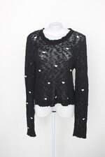 Blusa Tricot aéropostale feminina preta estampada