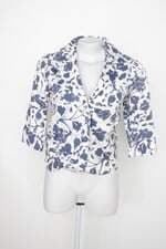 Blazer pura emoção feminino branco estampado