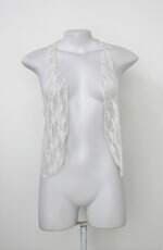 Colete de renda feminino off-white