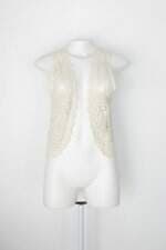 Colete feminino bege