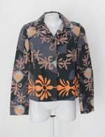 Blazer mob feminino cinza estampado