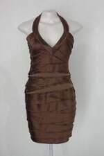 Vestido bebe feminino marrom com Recortes