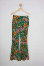 Calça de tecido bobstore feminina verde estampada com Com forro