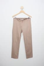 Calça de tecido simulassão feminina bege