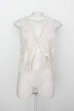 Colete de renda feminino off-white