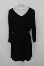 Vestido amisu feminino preto com manga morcego