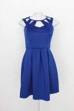 Vestido sweet storm feminino azul com Pregas