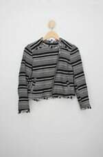 Jaqueta h&m feminina cinza com listras